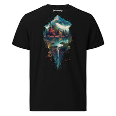 T-Shirt - Backprint - Landschaft mit See und Bergen