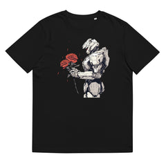T-Shirt - Frontprint - Mech mit Blumen in der Hand