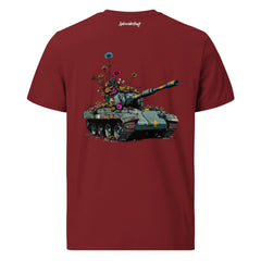 T-Shirt - Backprint - Panzer mit Blumen