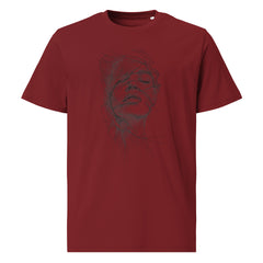 T-Shirt - Frontprint - Frau Kopf Scribble