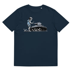 T-Shirt - Frontprint - Girl puts flower in tank