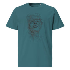 T-Shirt - Frontprint - Frau Kopf Scribble