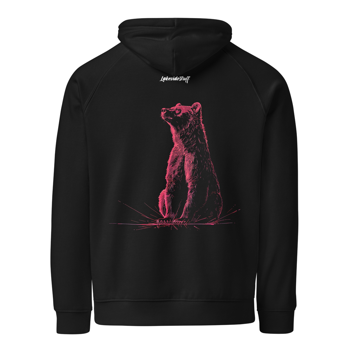 Hoodie - Backprint - Red Bear