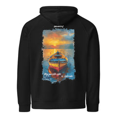 Hoodie - Backprint - Lakeside boat