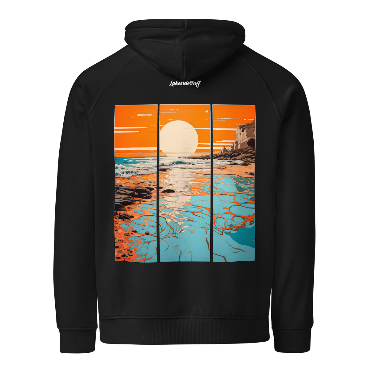 Hoodie - Backprint - Orange beach