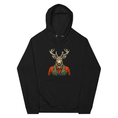 Hoodie - Frontprint - Deer with vest