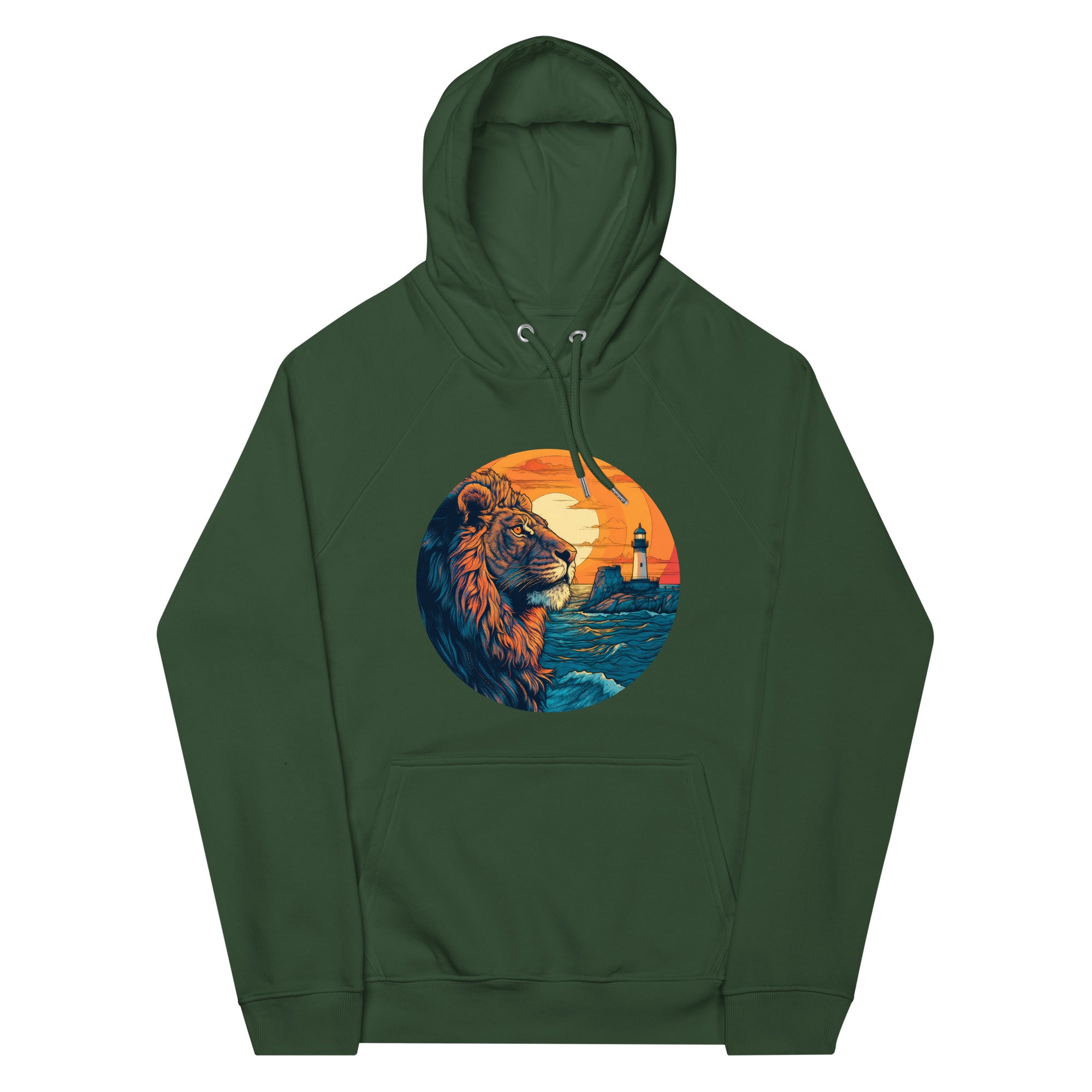 Hoodie - Frontprint - Lighthouse und Löwe