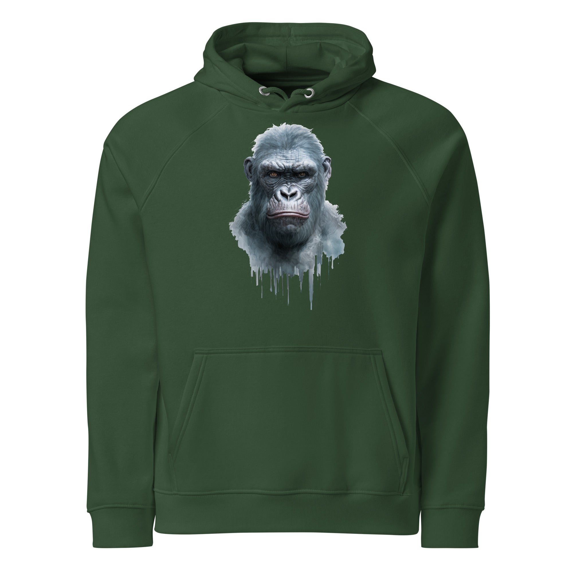 Hoodie - front print - White monkey