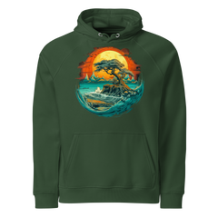 Hoodie - Frontprint - Ocean and trees