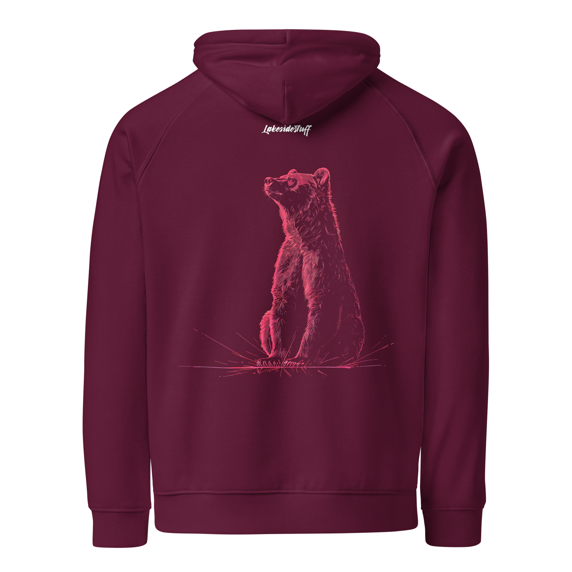 Hoodie - Backprint - Red Bear