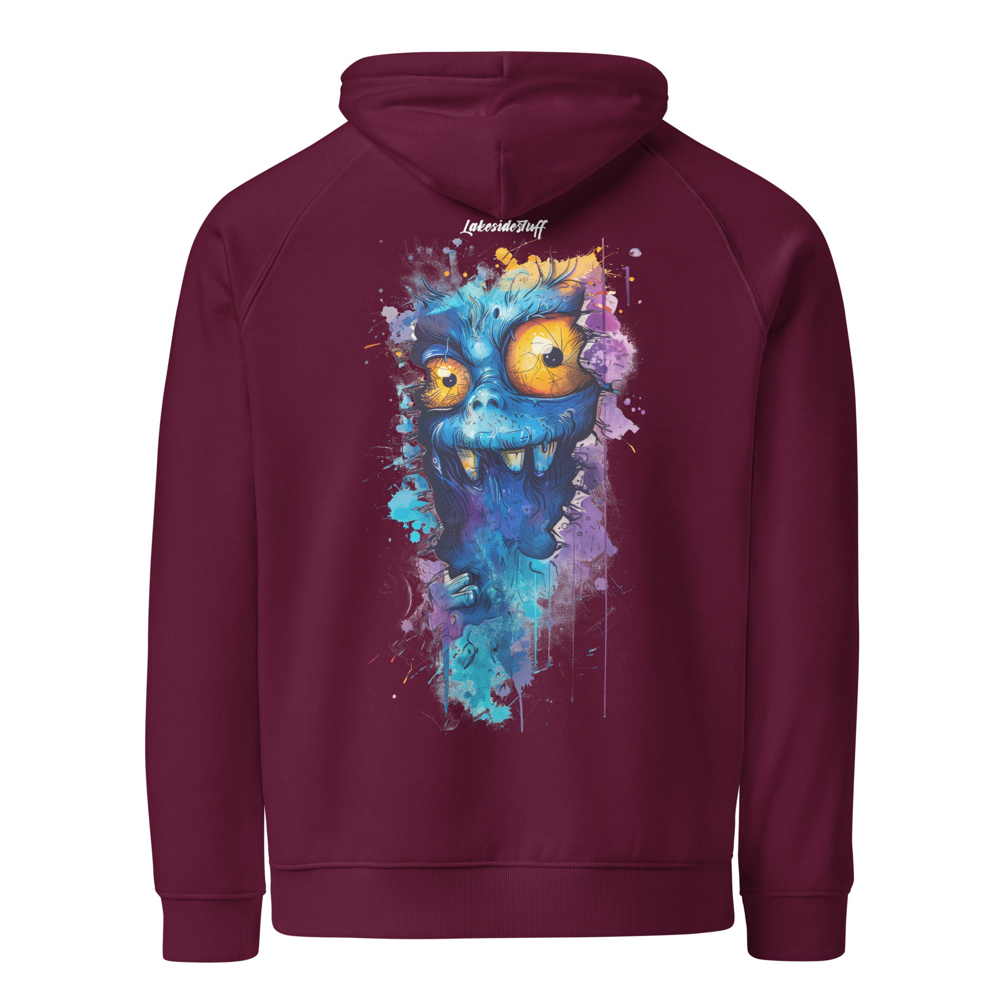 Hoodie - Backprint - Blue Monster