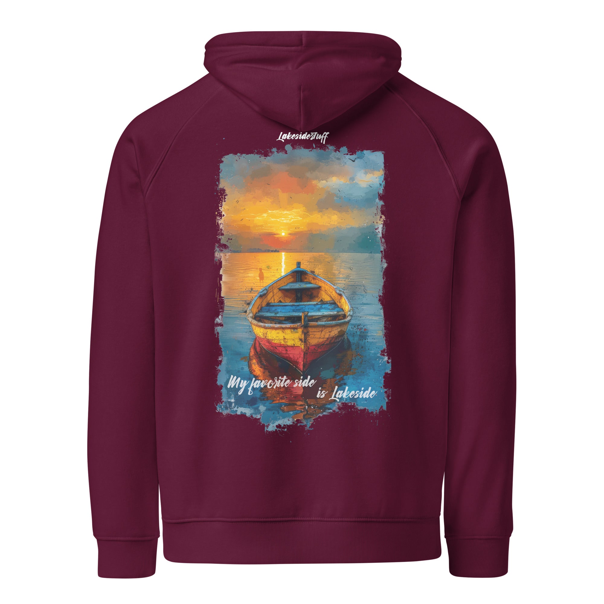 Hoodie - Backprint - Lakeside boat