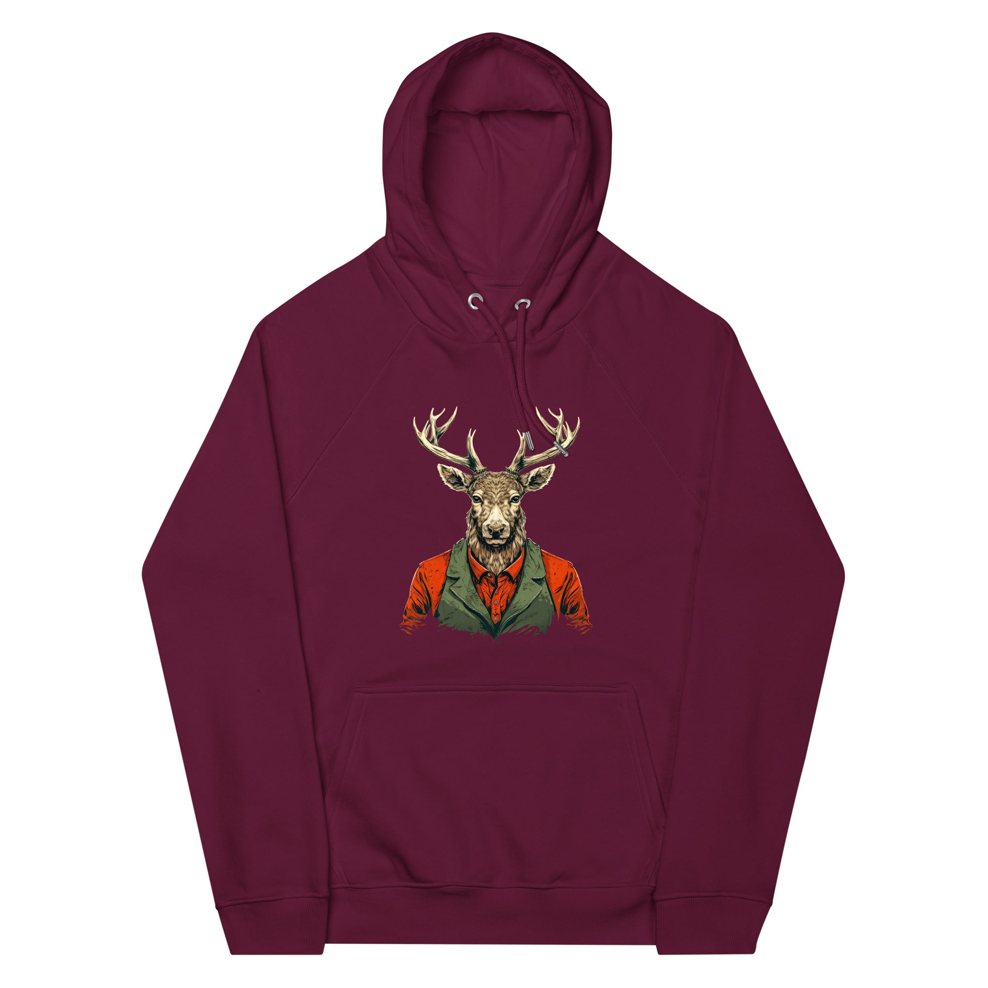 Hoodie - front print - Deer with vest