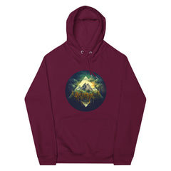 Hoodie - Frontprint - Mountains, trees and clouds