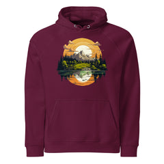 Hoodie - Frontprint - Gemalte Landschaft mit See