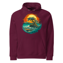 Hoodie - Frontprint - Ocean and trees