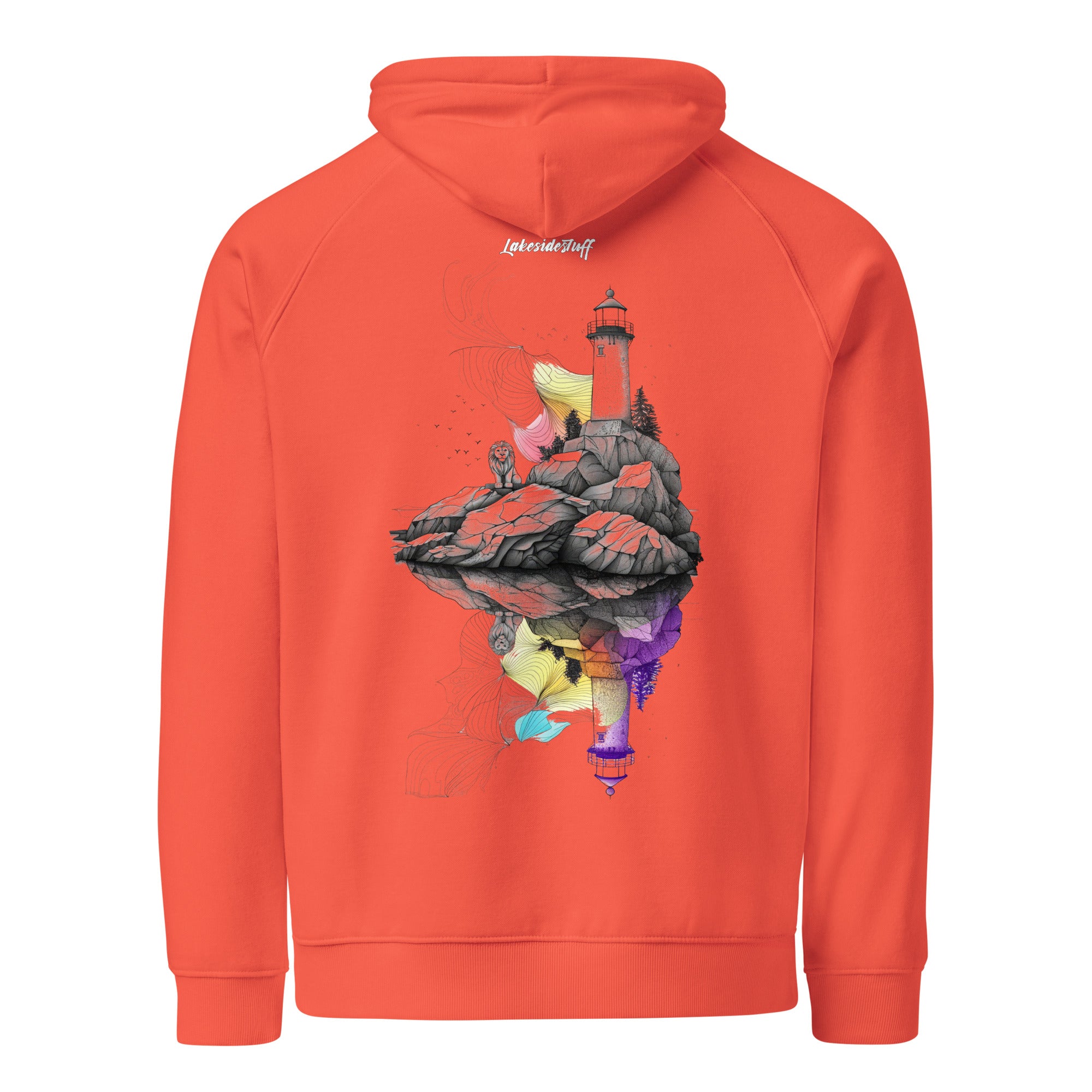 Hoodie - Backprint - Lighthouse and lion