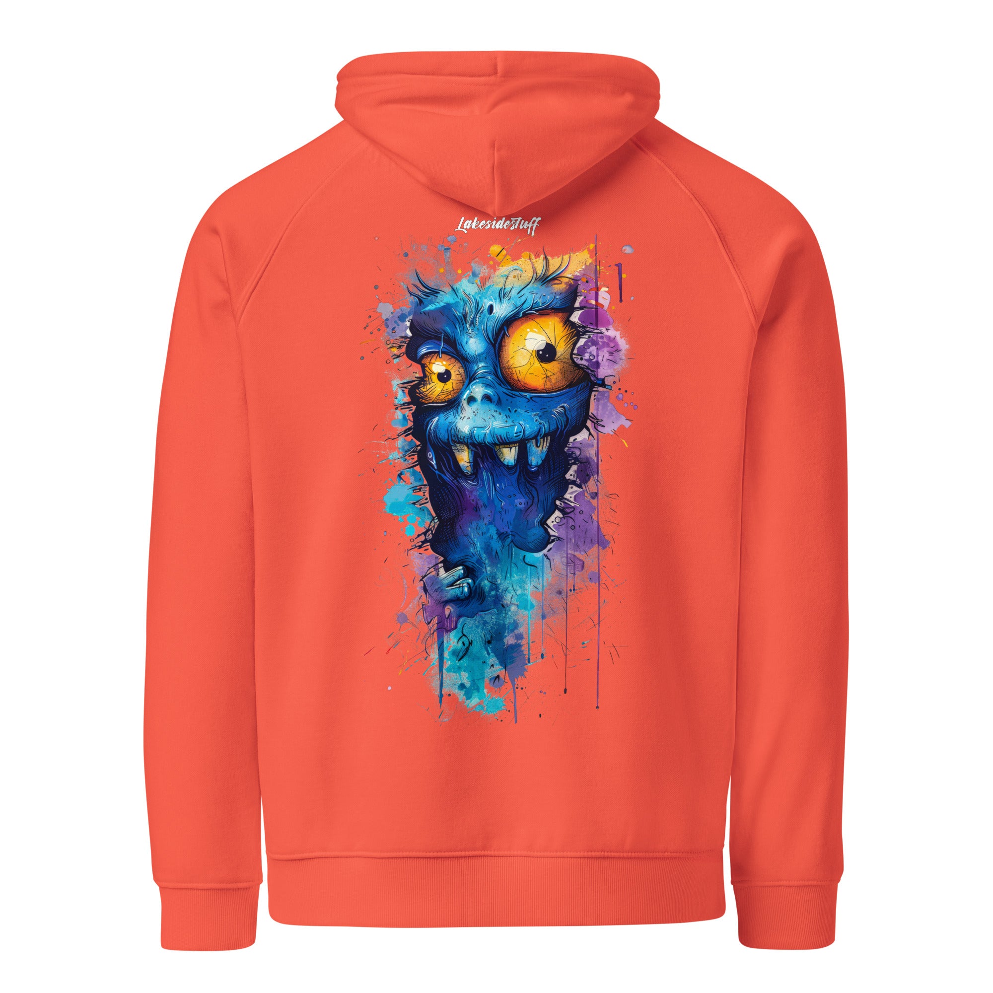 Hoodie - Backprint - Blue Monster