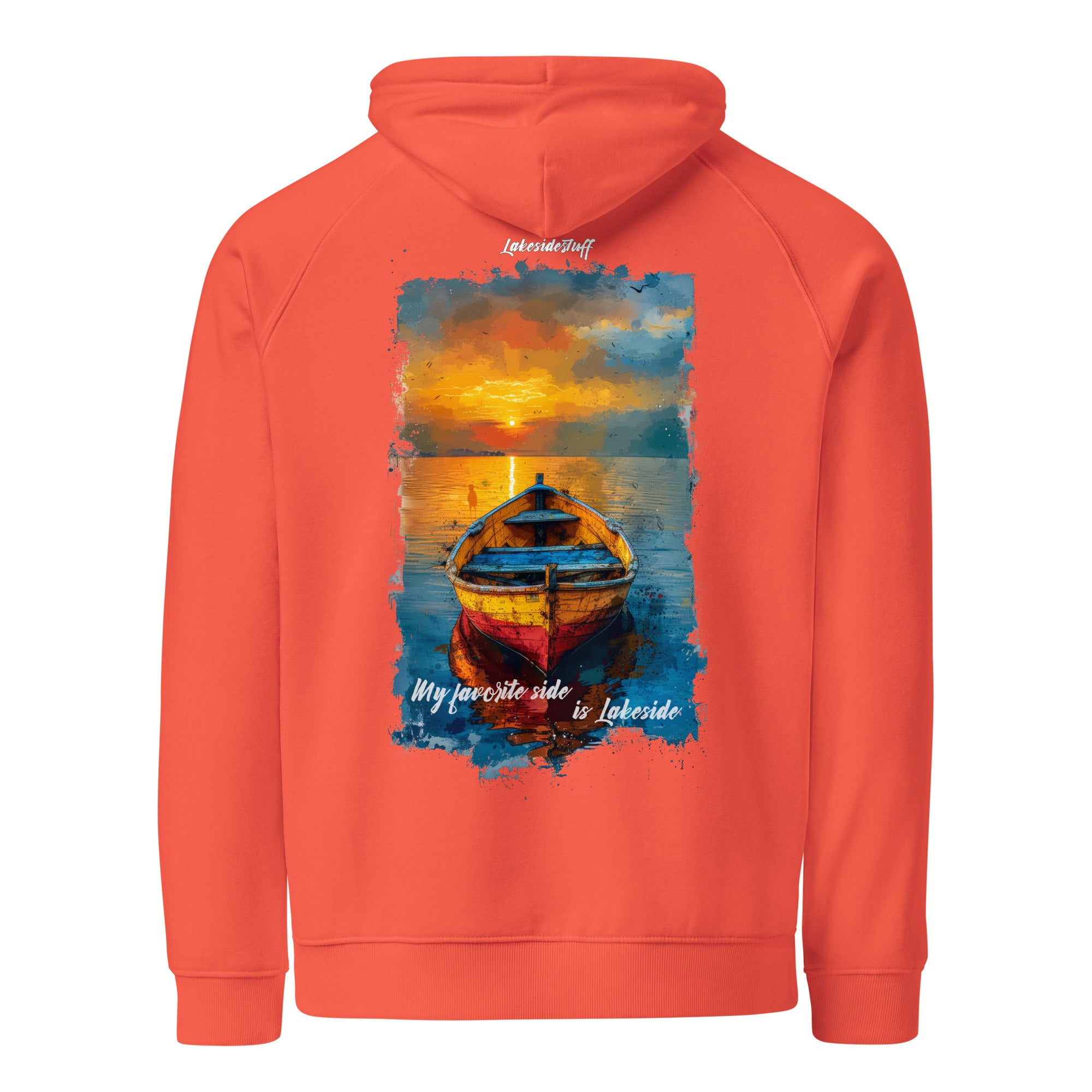 Hoodie - Backprint - Lakeside boat