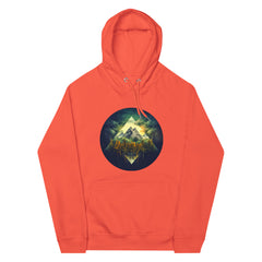 Hoodie - Frontprint - Mountains, trees and clouds