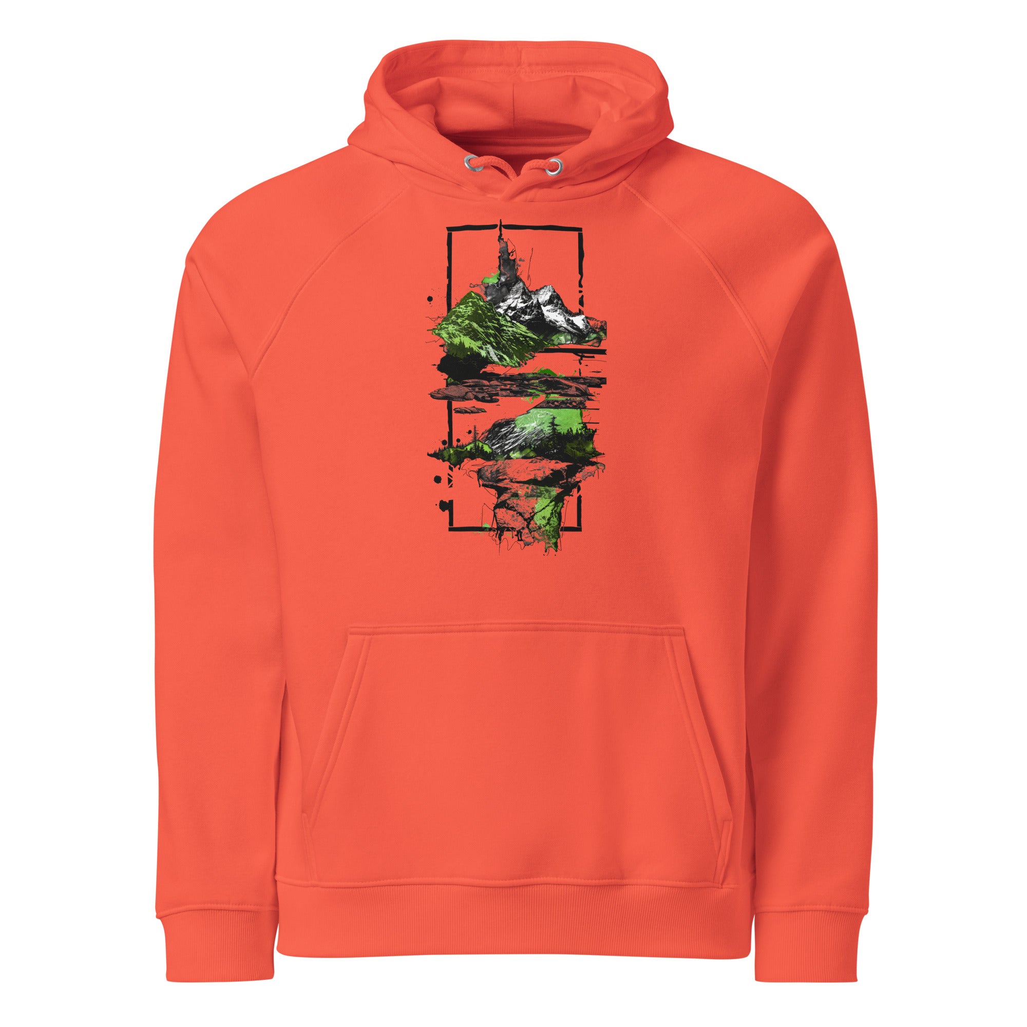 Hoodie - Green landscape in frames