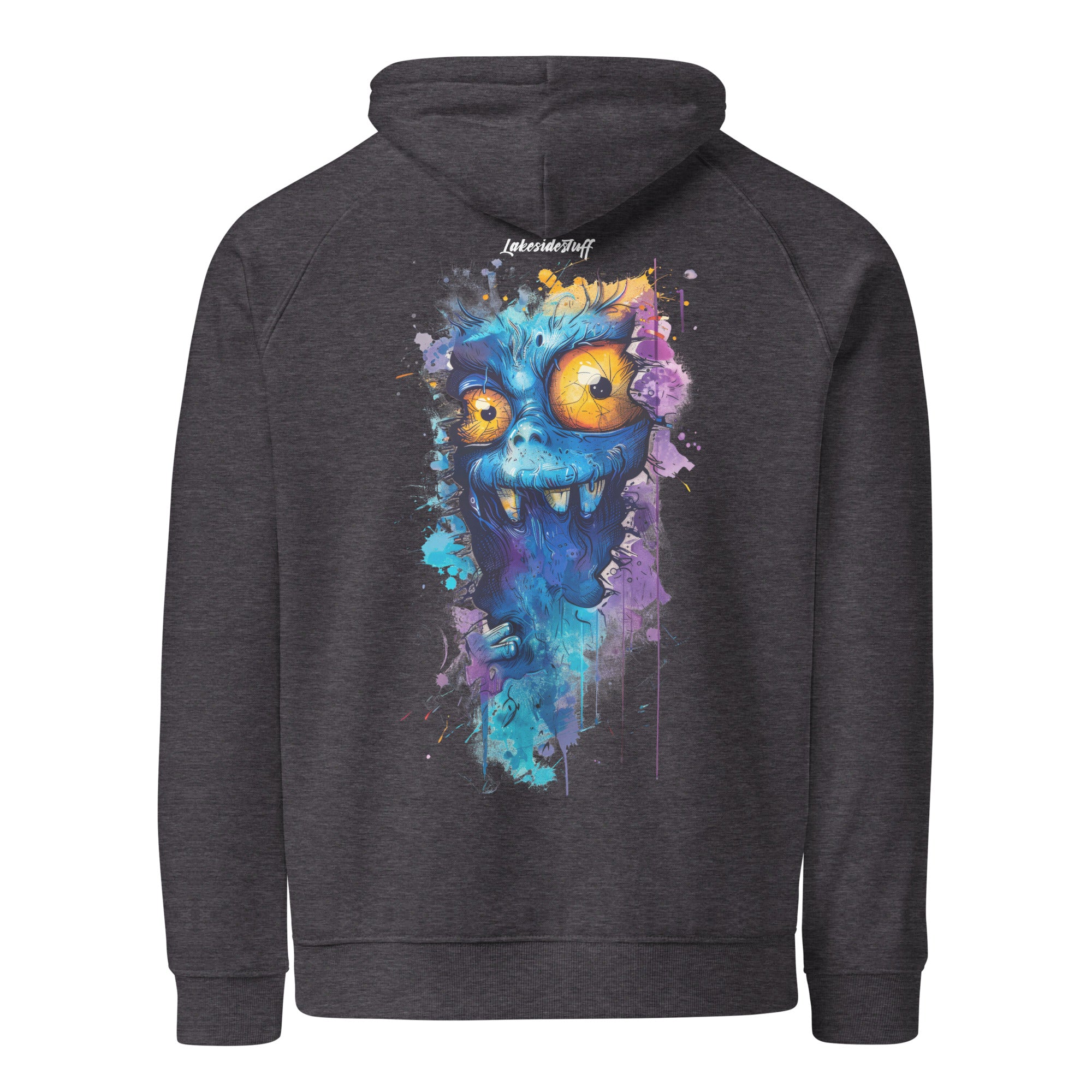 Hoodie - Backprint - Blue Monster