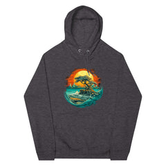 Hoodie - Frontprint - Ocean and trees