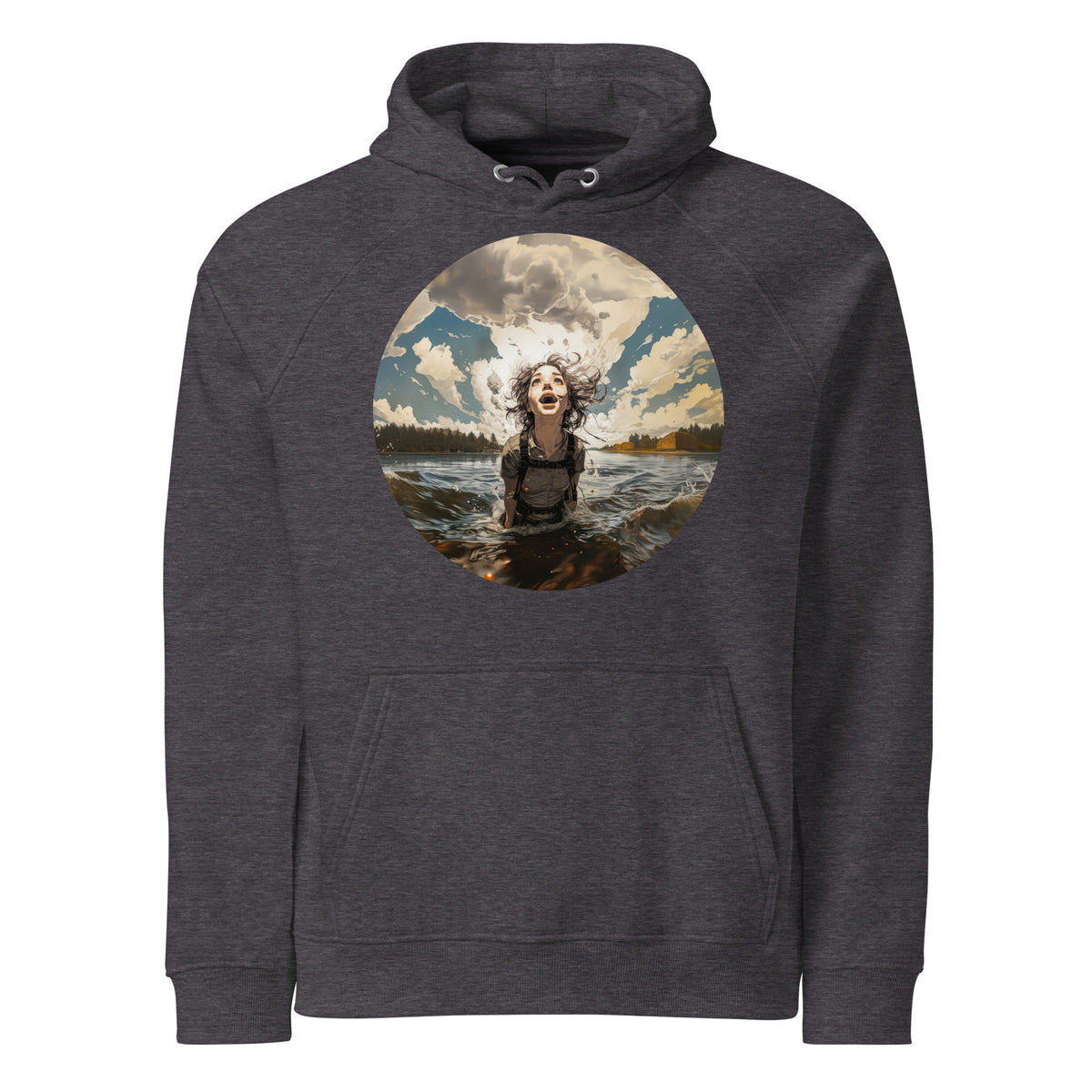 Hoodie - front print - Coming from the lake