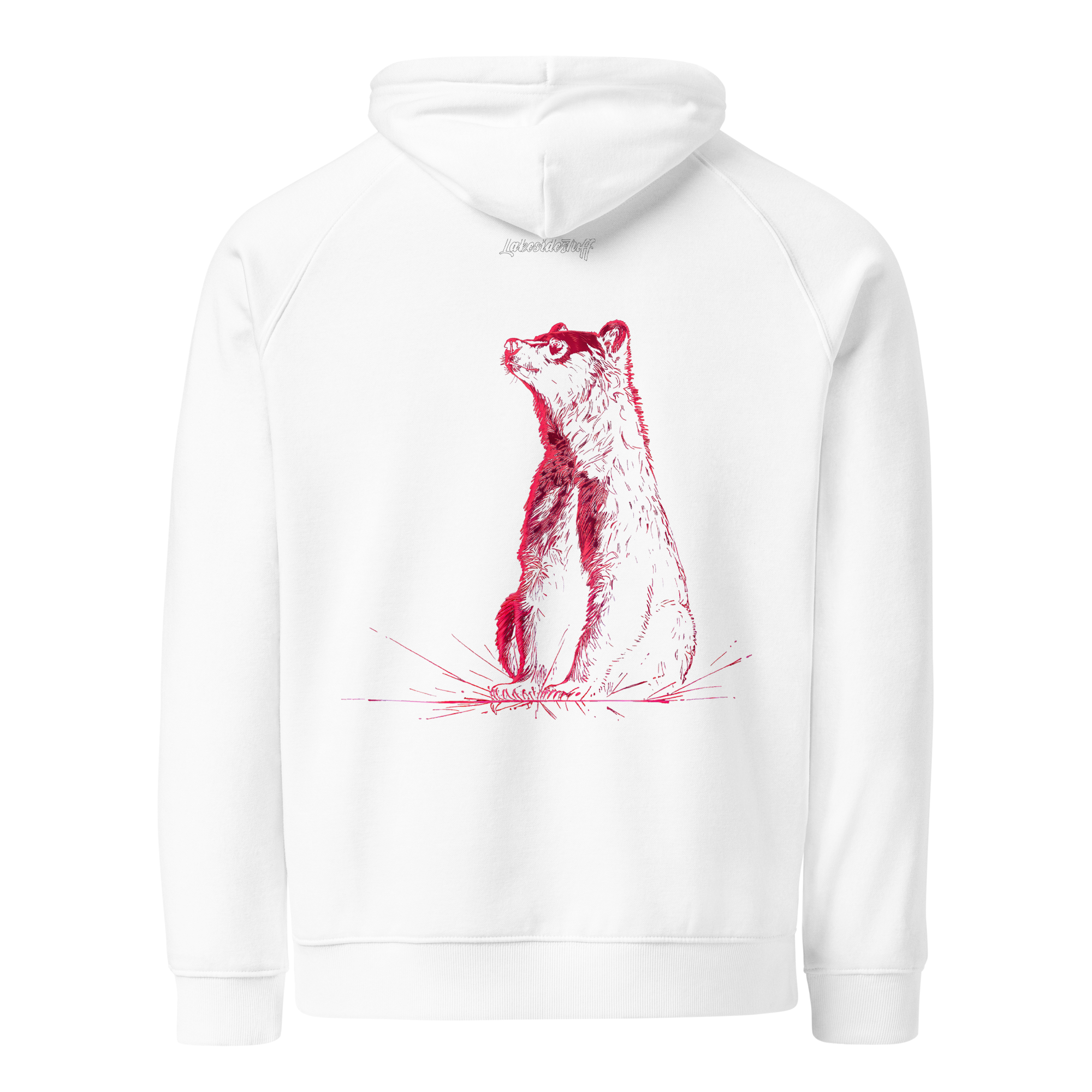 Hoodie - Backprint - Red Bear