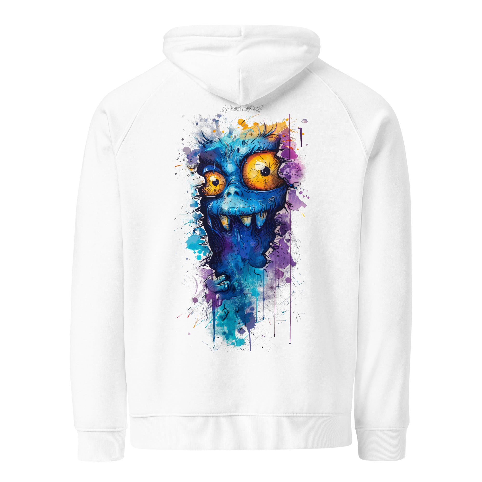 Hoodie - Backprint - Blue Monster