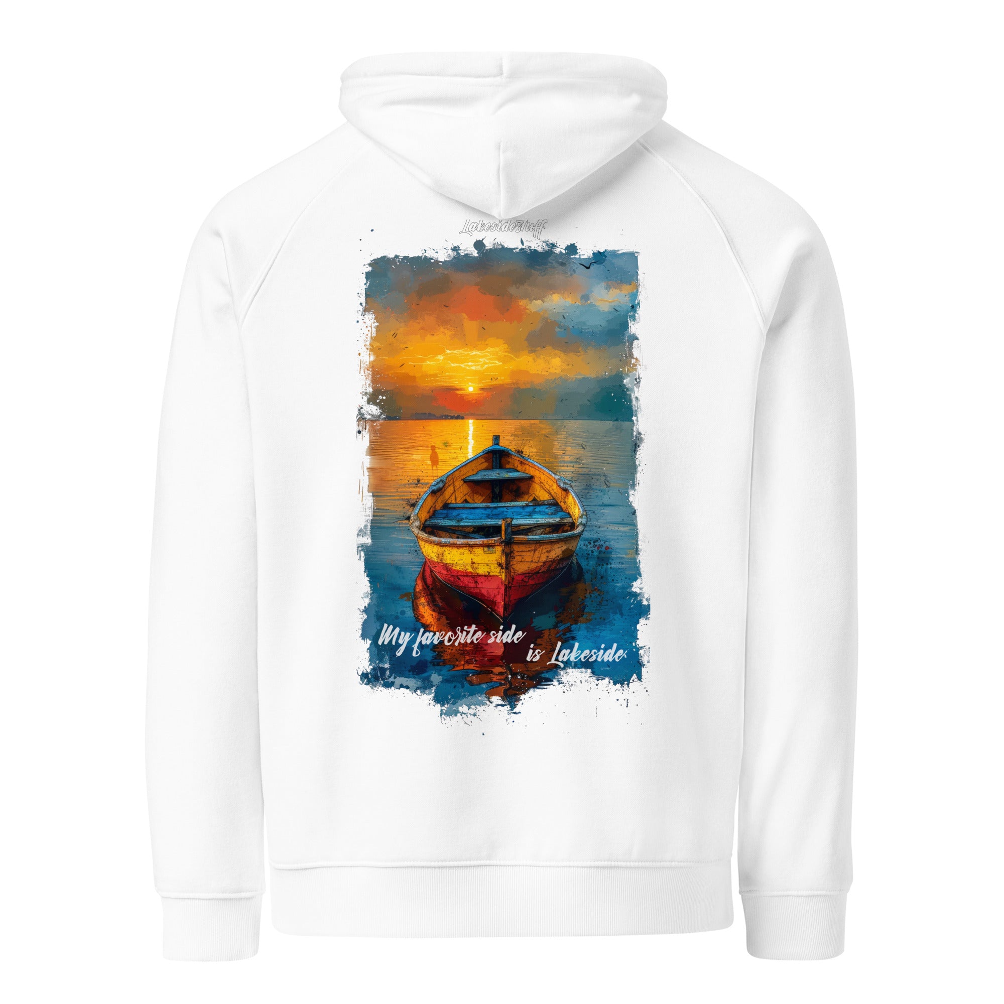 Hoodie - Backprint - Lakeside boat