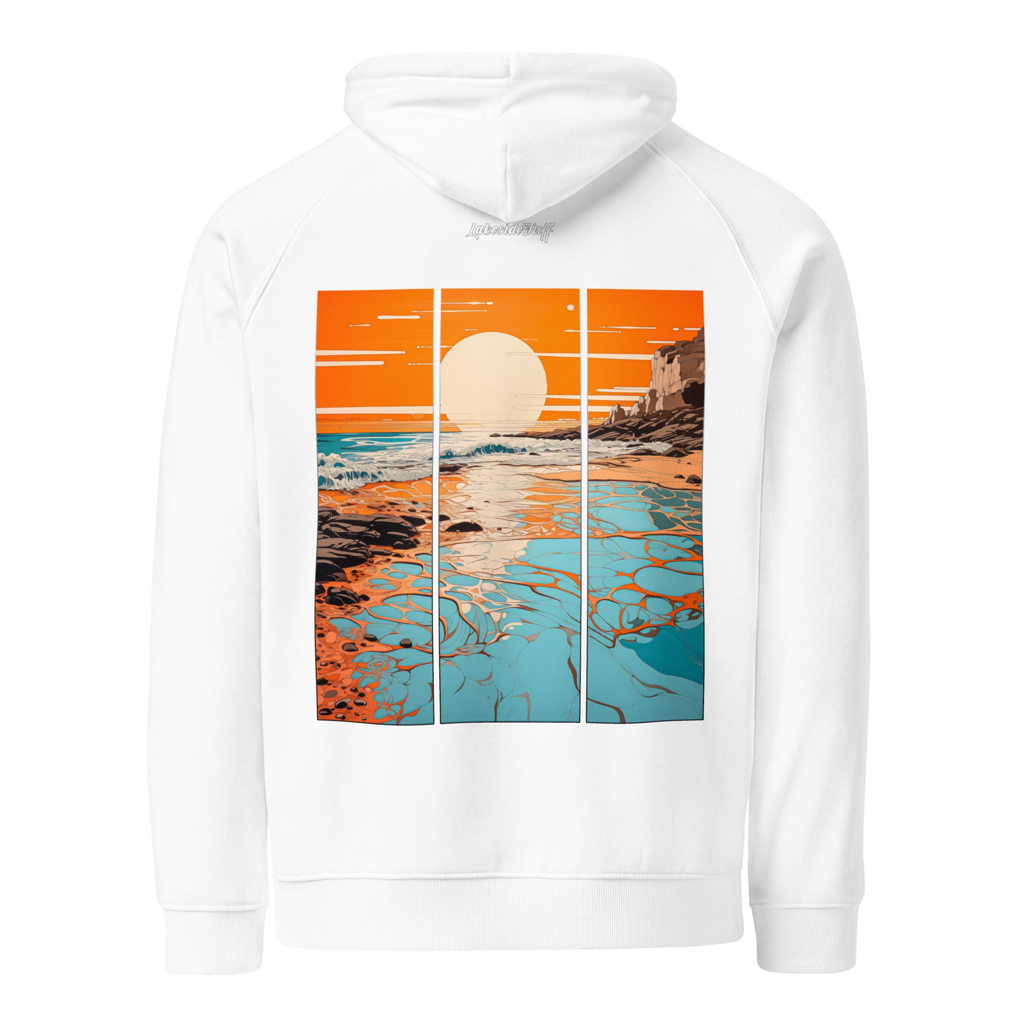 Hoodie - Backprint - Orange beach