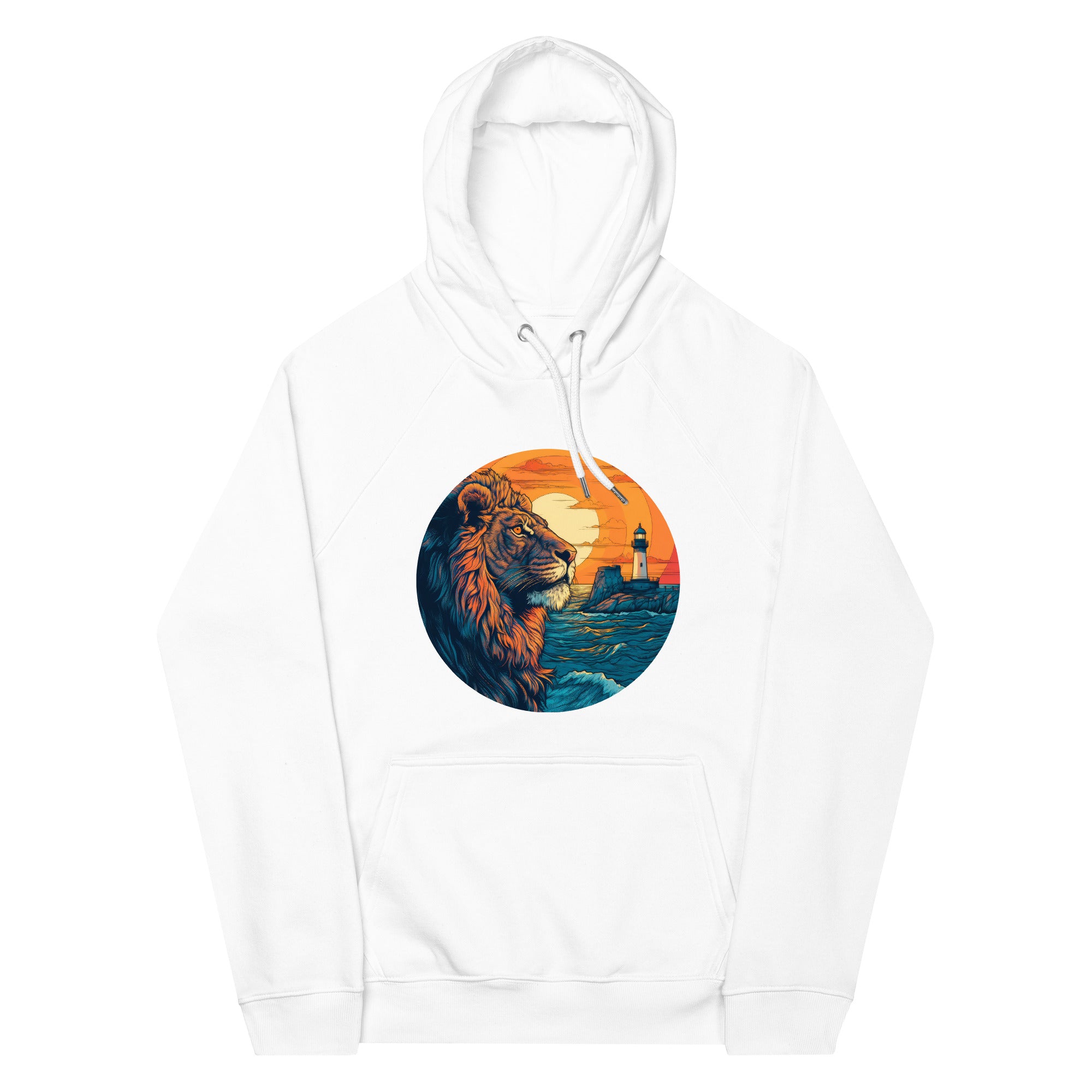 Hoodie - Frontprint - Lighthouse und Löwe