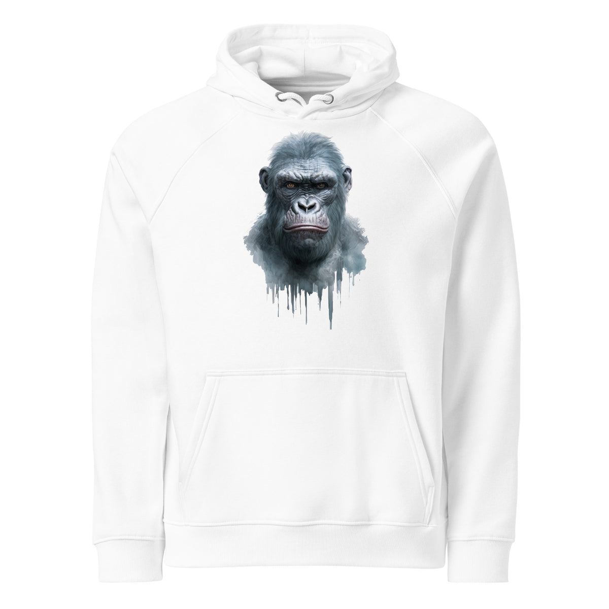 Hoodie - front print - White monkey