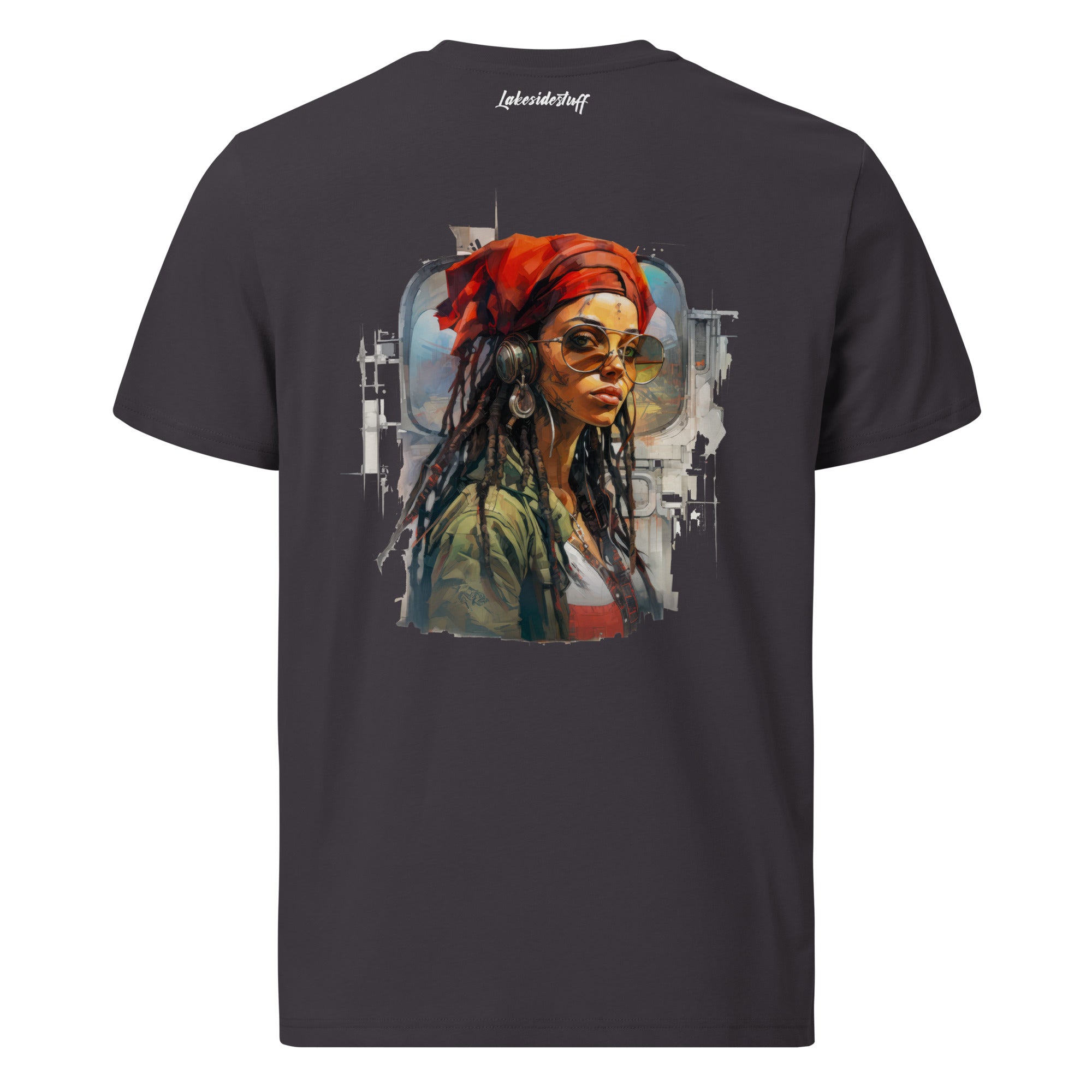 T-Shirt - Backprint - Lady with sunglasses