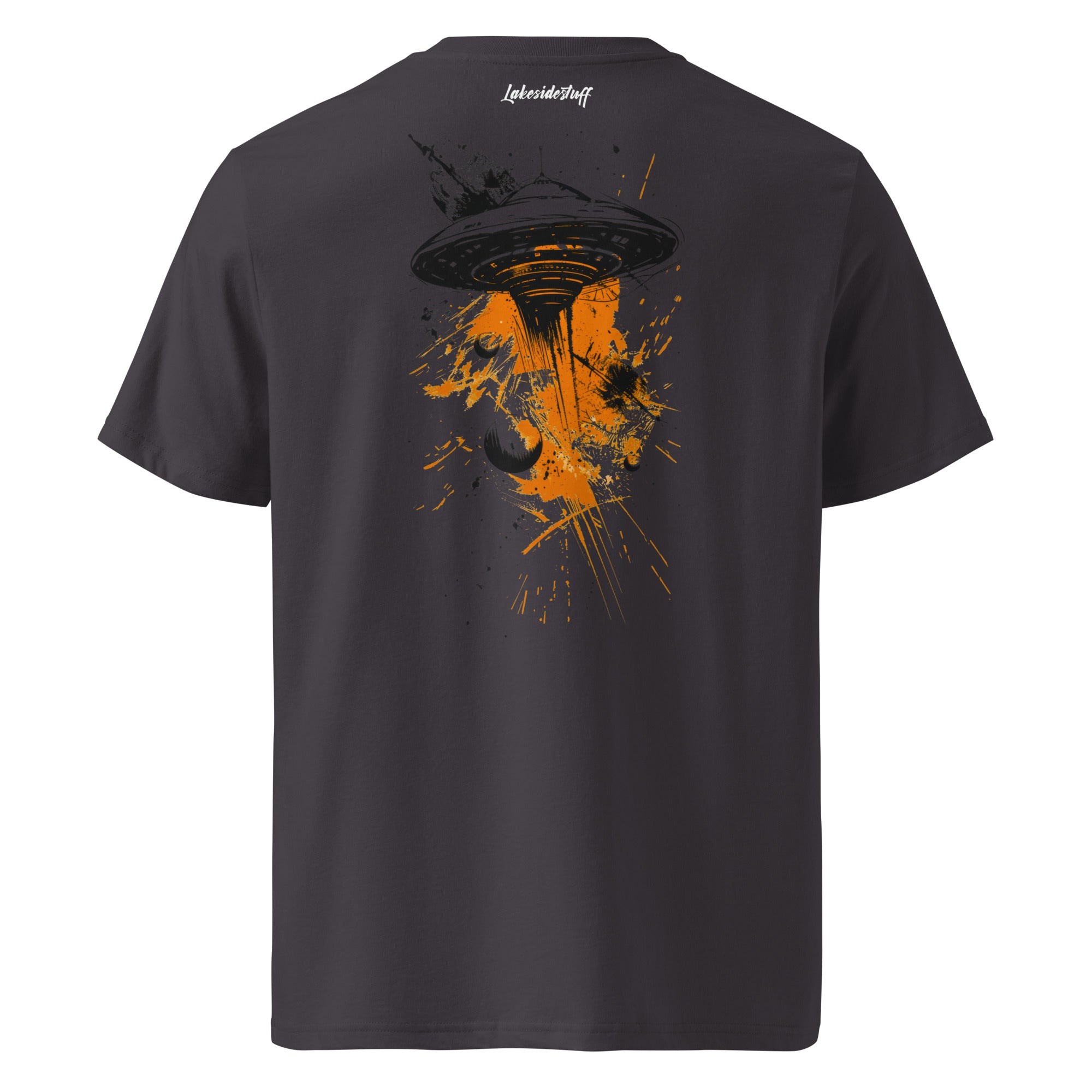 T-Shirt - Backprint - Ufo orange
