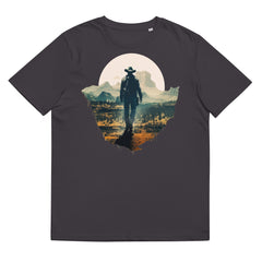 T-Shirt - Frontprint - Cowboy vor Landschaft