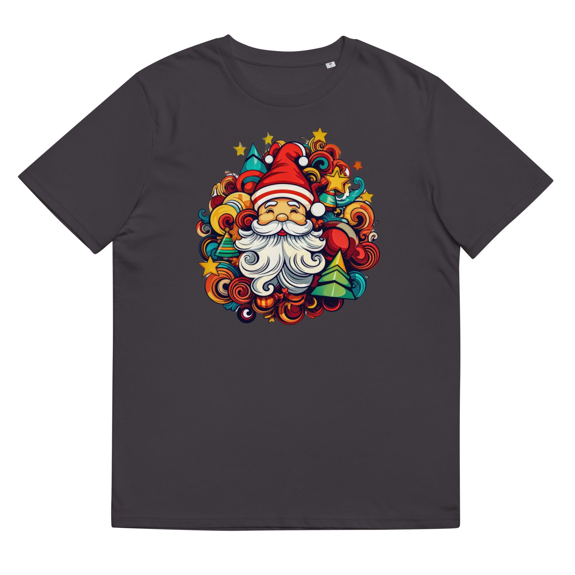 T-Shirt - Frontprint - Weihnachtsmann Ornamente