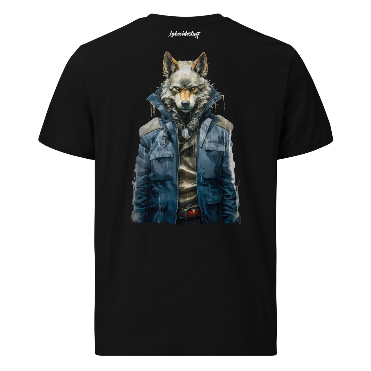 T-Shirt - Backprint - Wolf in jacket