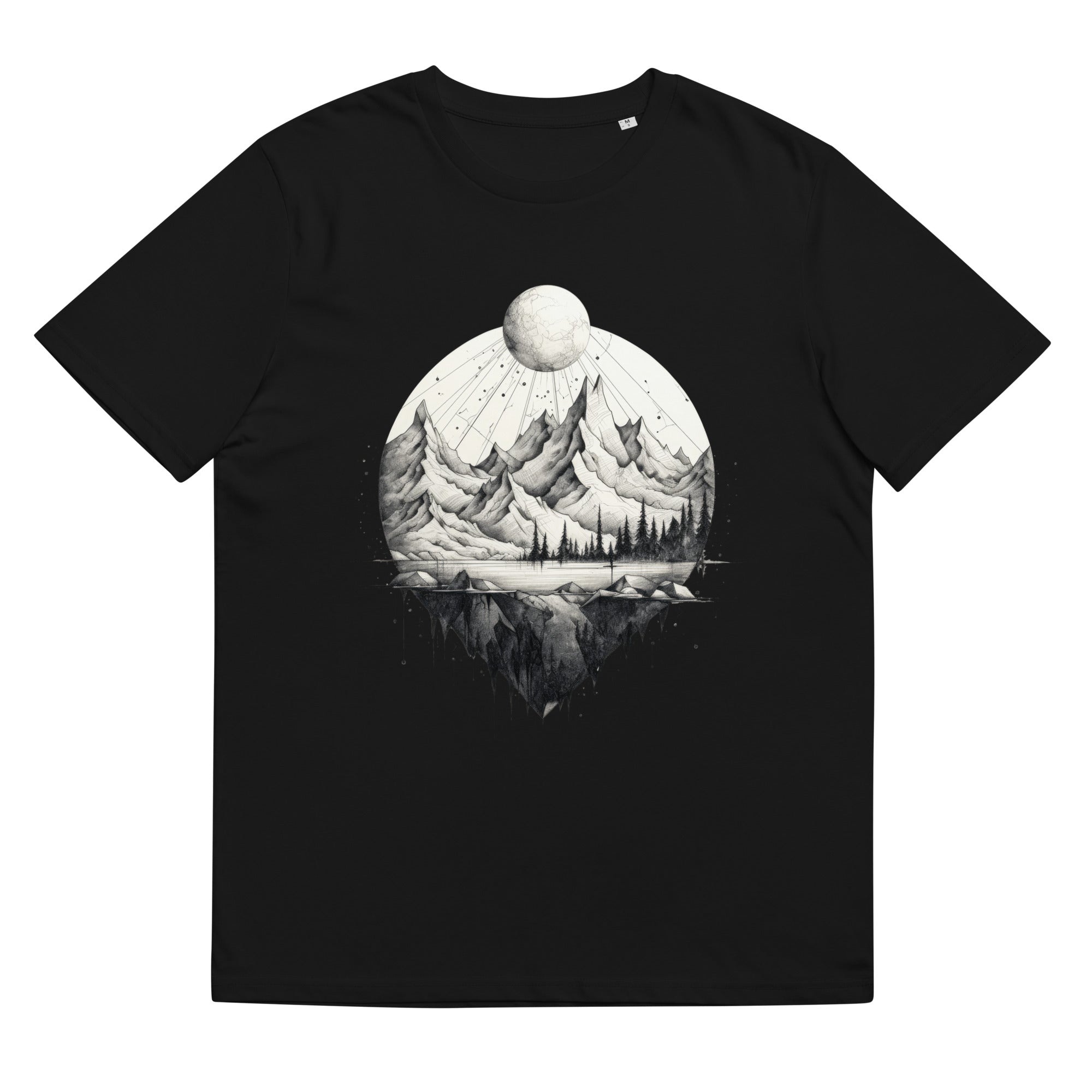 T-Shirt - Frontprint - Line Art Landschaft