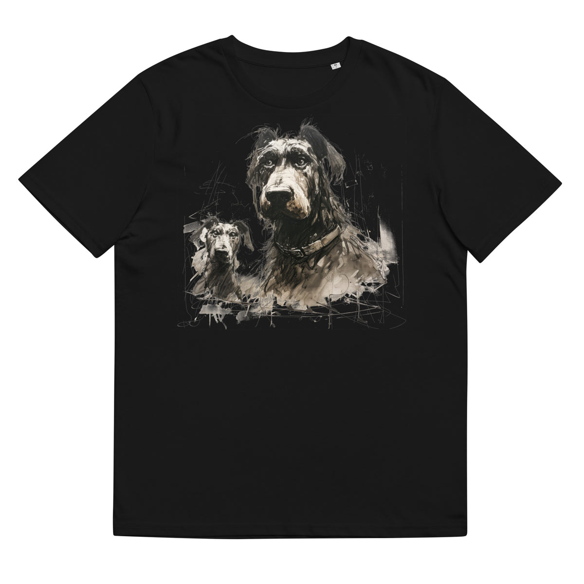 T-Shirt - Frontprint - Zwei Hunde - Scribble