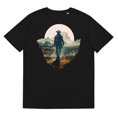 T-Shirt - Frontprint - Cowboy vor Landschaft