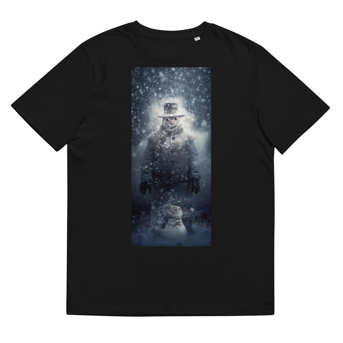 T-Shirt - Frontprint - Snowman in a snowstorm