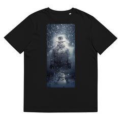 T-Shirt - Frontprint - Schneemann im Schneesturm