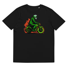 T-Shirt - Frontprint - Opa auf Motorrad