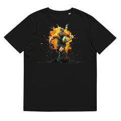 T-shirt - front print - rugby player in splashing colors