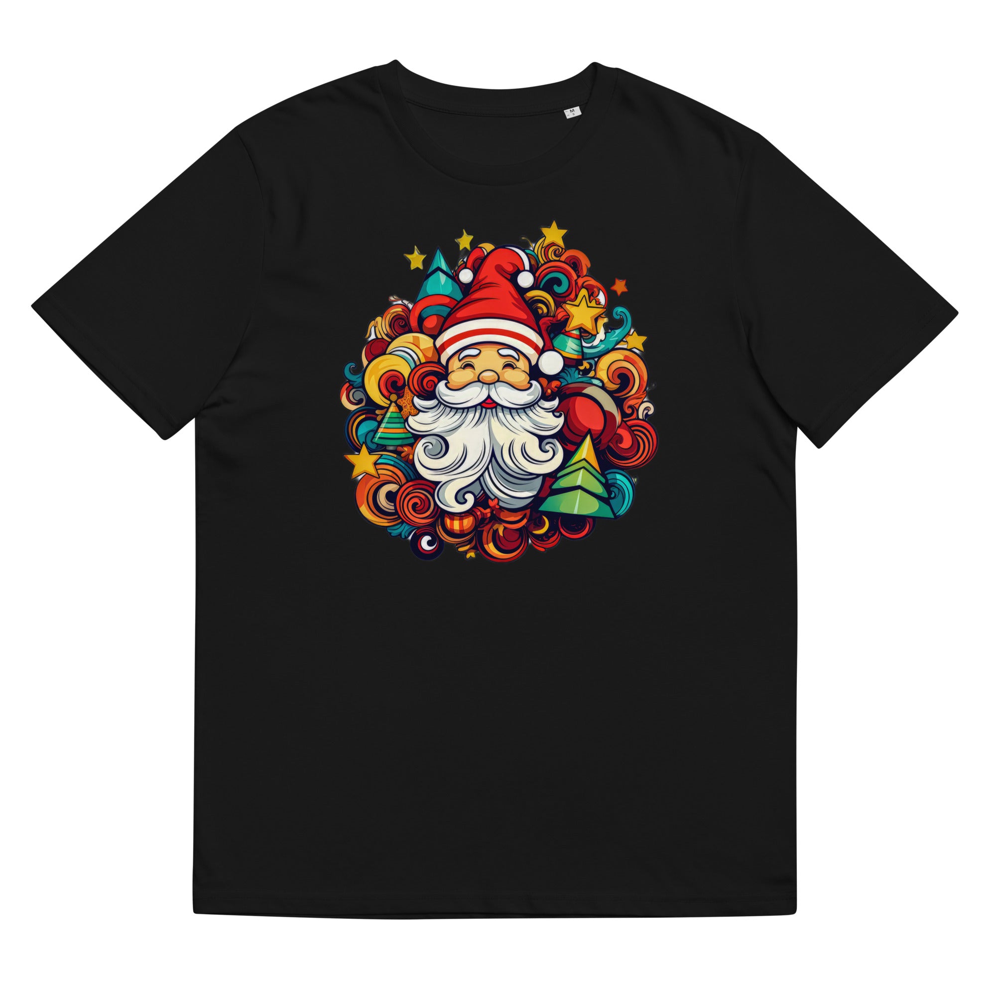 T-Shirt - Frontprint - Weihnachtsmann Ornamente