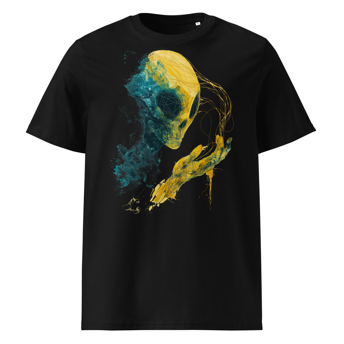 T-Shirt - Frontprint - Alien Head Yellow