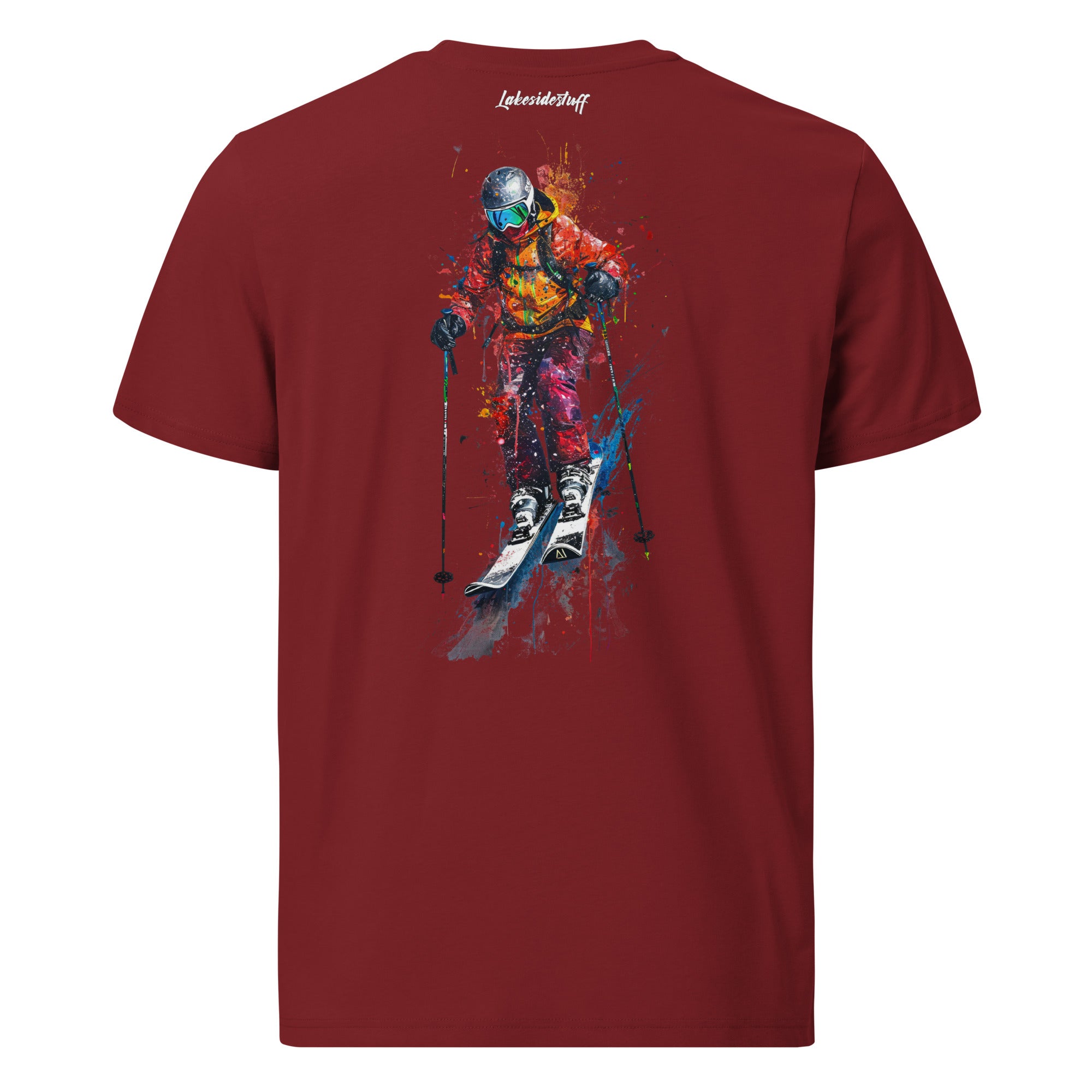 T-Shirt - Backprint - Ski downhill