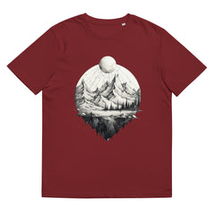 T-Shirt - Frontprint - Line Art Landschaft